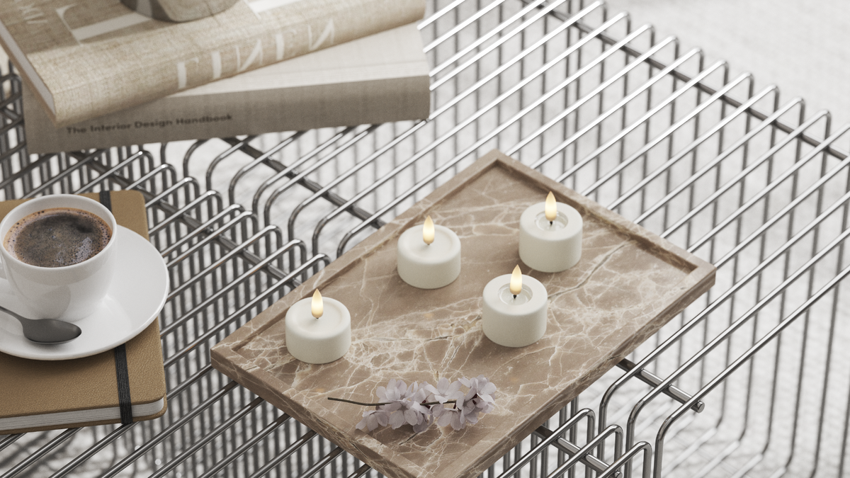 LED de vida real Vela de chá Com design wetlook ™