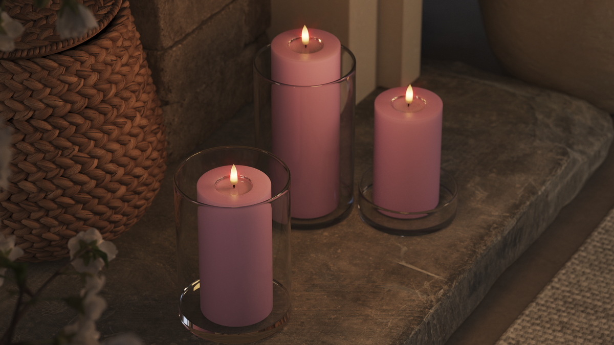 LED μπλοκ φώτα με ζωντανή φλόγα LED
