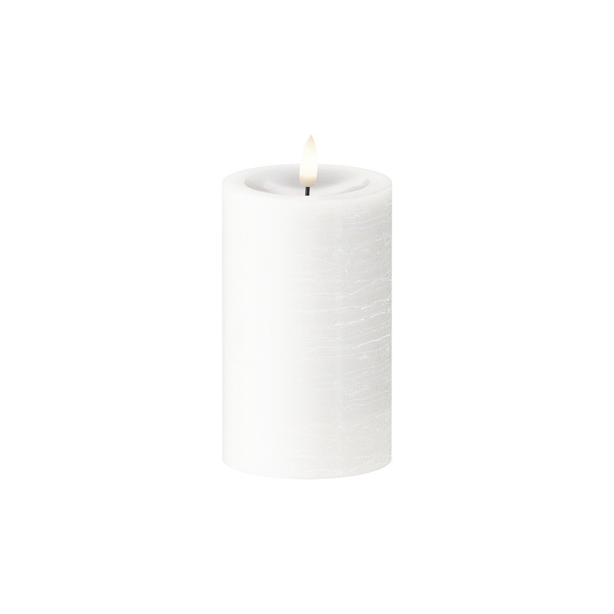 LED Blokklys Ø 7,5 x 12,5 cm Hvit