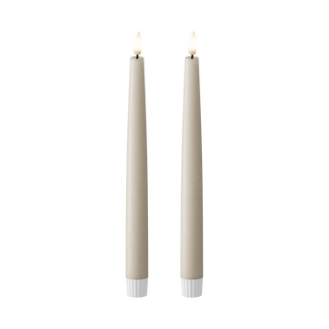Korunka LED 2 ks, Ø 2,2 x 25 cm Písková