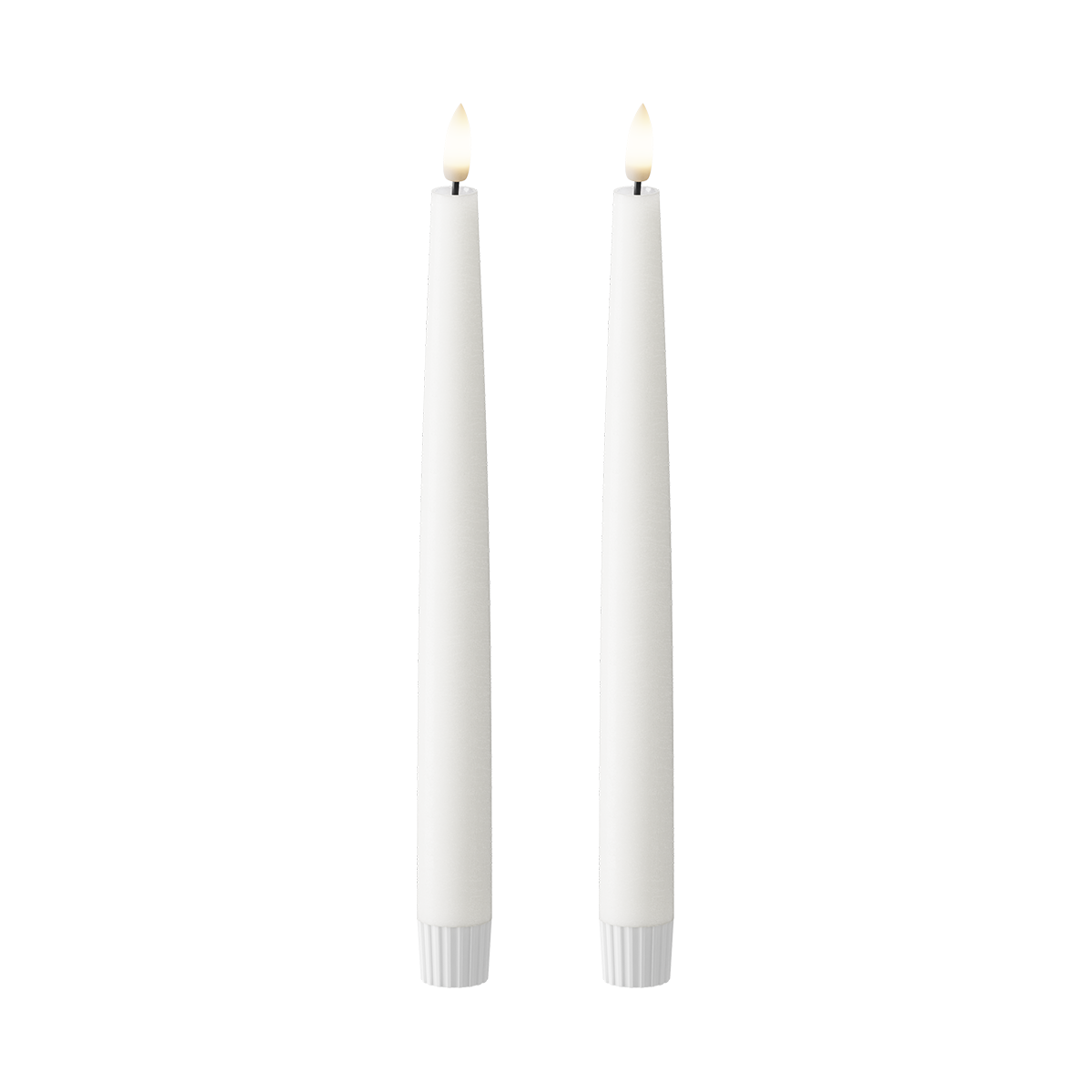 Korunka LED 2 ks, Ø 2,2 x 25 cm Bílá