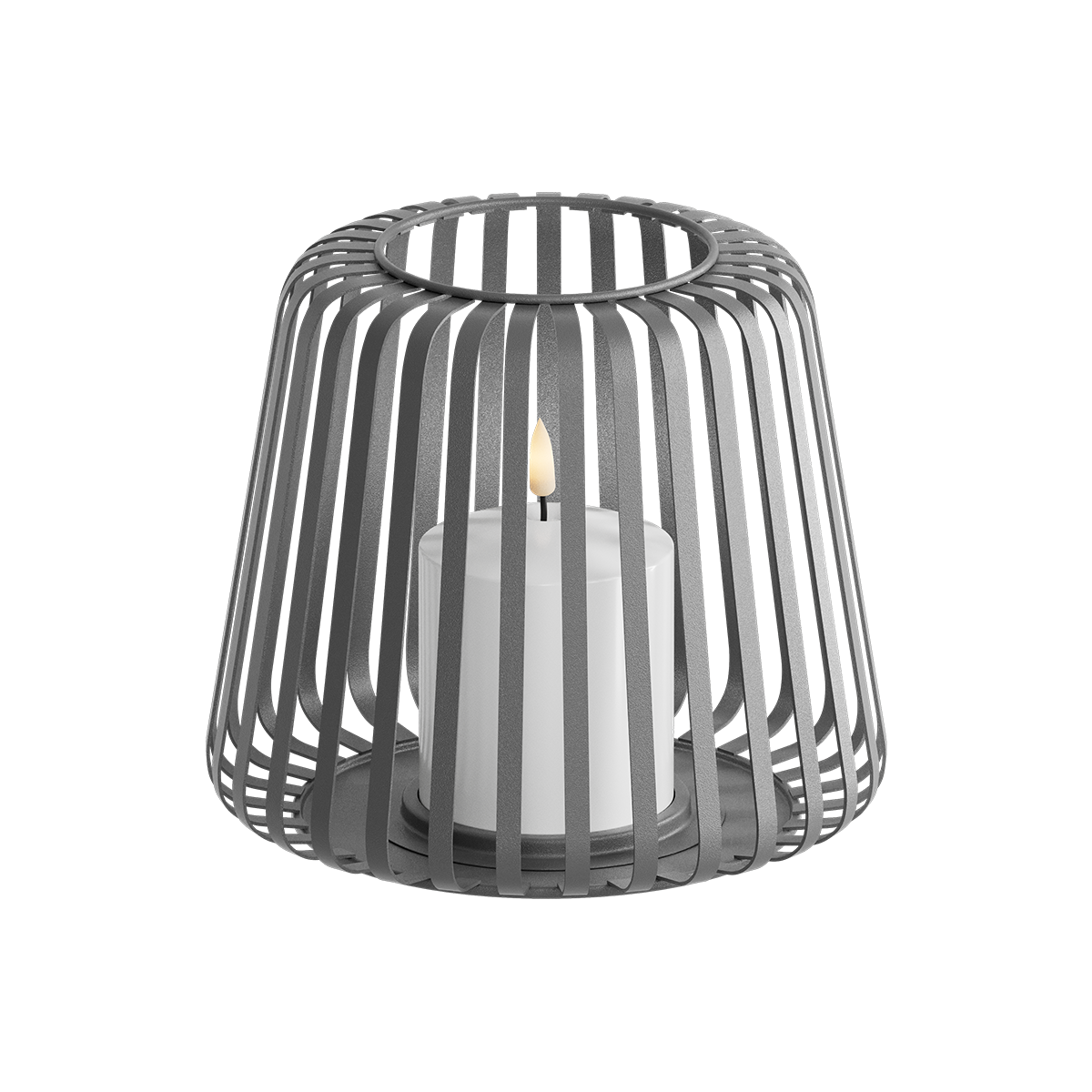 LED Lyhty Ø 20 x 17 cm Harmaa