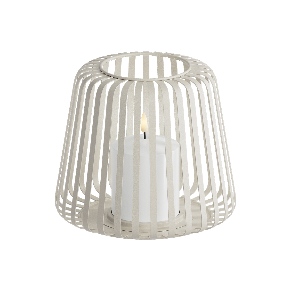 LED lucerna Ø 20 x 17 cm Písková