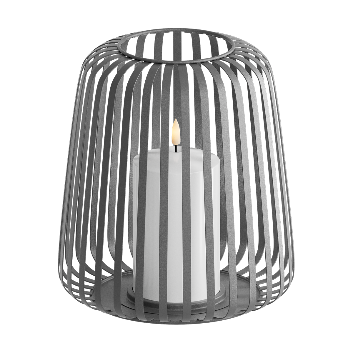 Lanterna LED Ø 20 x 22 cm Cinzento