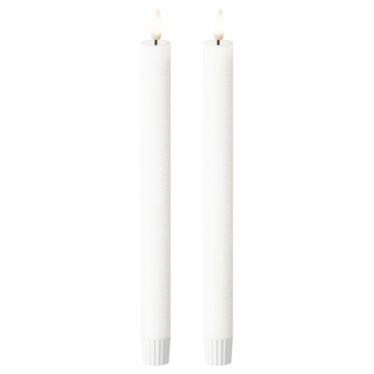 LED Kruunukynttilä 2 kpl, Ø 2,2 x 24,5 cm Valkoinen