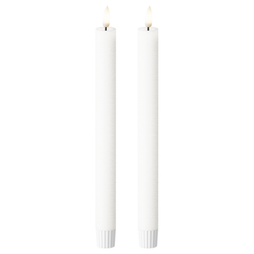 LED Kruunukynttilä 2 kpl, Ø 2,2 x 24,5 cm Valkoinen