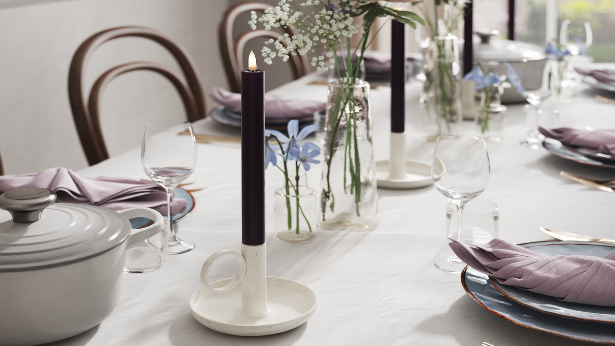 LED de vida real Vela fina Com design wetlook ™