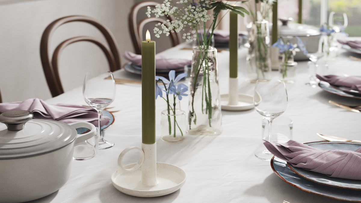 LED de vida real Vela fina Com design wetlook ™