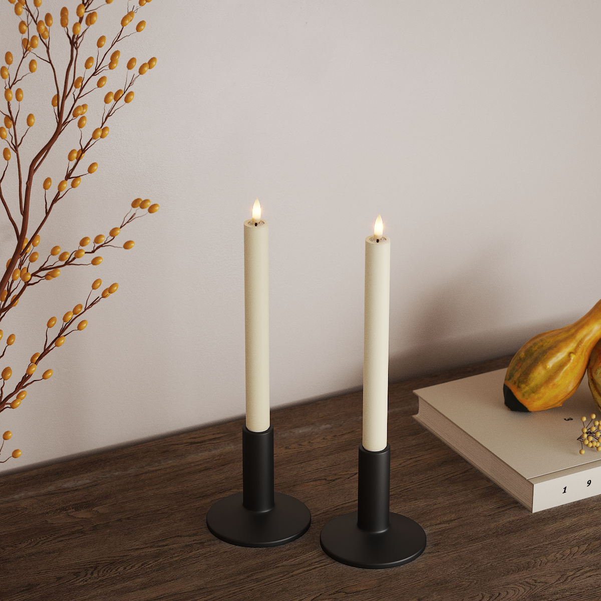 Deluxe Homeart LED Kruunukynttilä 2 kpl, Ø 2 x 24 cm Kerma LED Kruunukynttilä 3