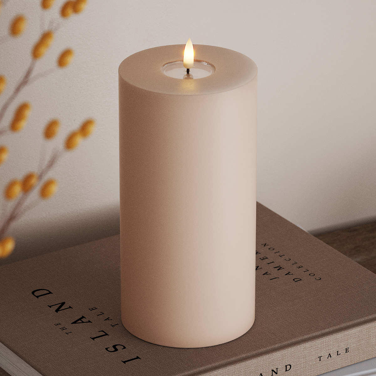 Deluxe Homeart LED blokové světlo Ø 10 x 20 cm Růžová LED blokové světlo 3