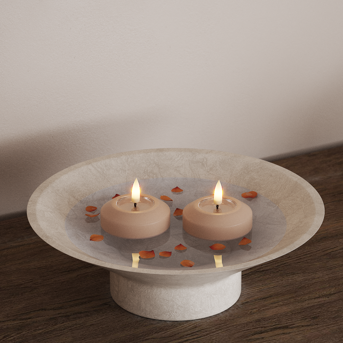 Deluxe Homeart LED Flytljus Ø 6,1 cm 2 st Rose LED flytande ljus 3