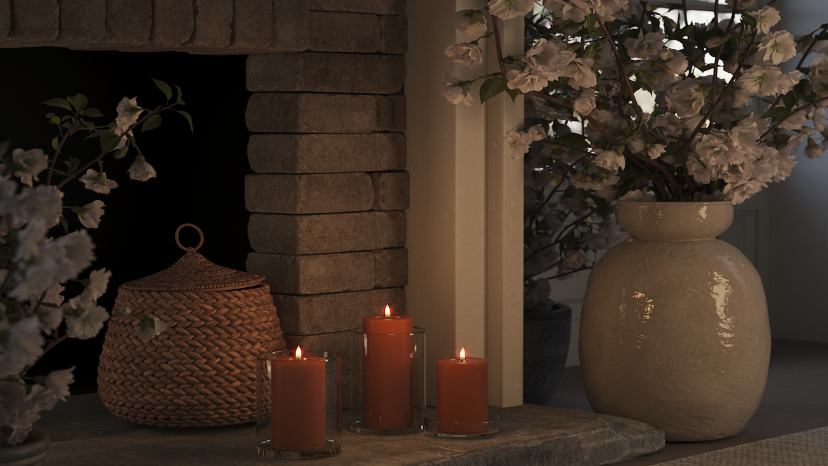 Naturlig tro LED Blockljus Med WetLook ™ -design