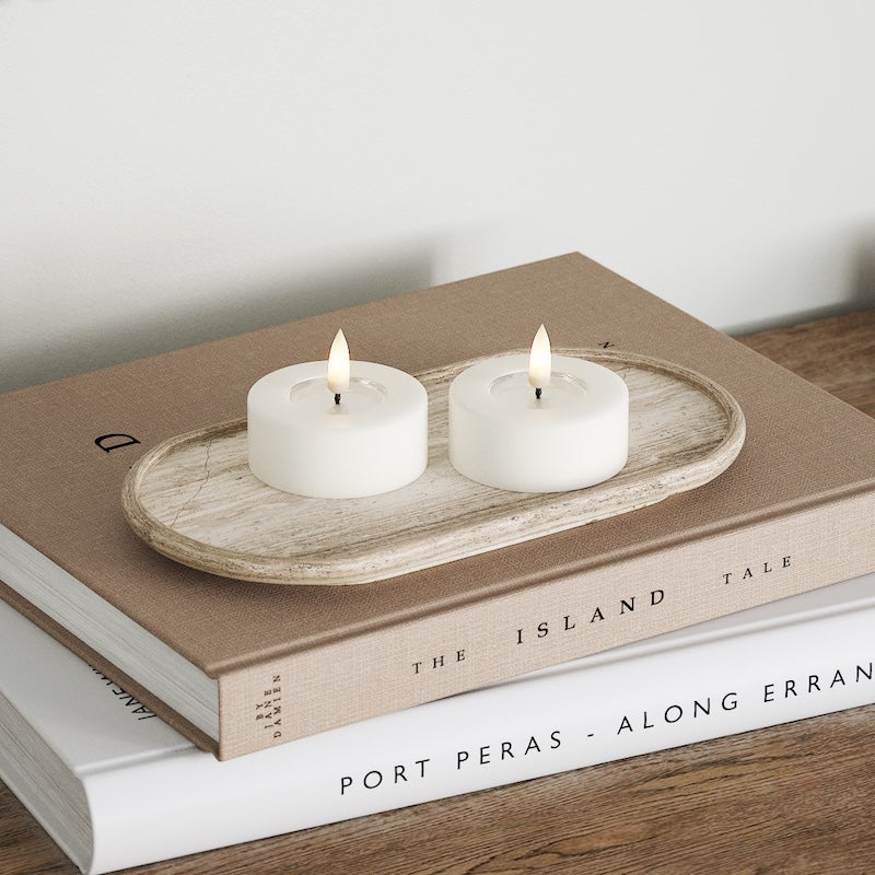 Deluxe Homeart LED Jumbo Tuikkukynttilä 2 kpl (iso) Valkoinen