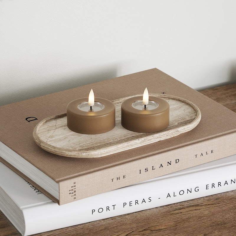 Deluxe Homeart LED Jumbo Fyrfadslys 2 stk. (Store) Lyslilla