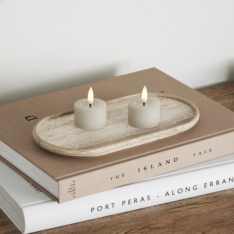 Deluxe Homeart LED čajová svíčka 2ks. Písková