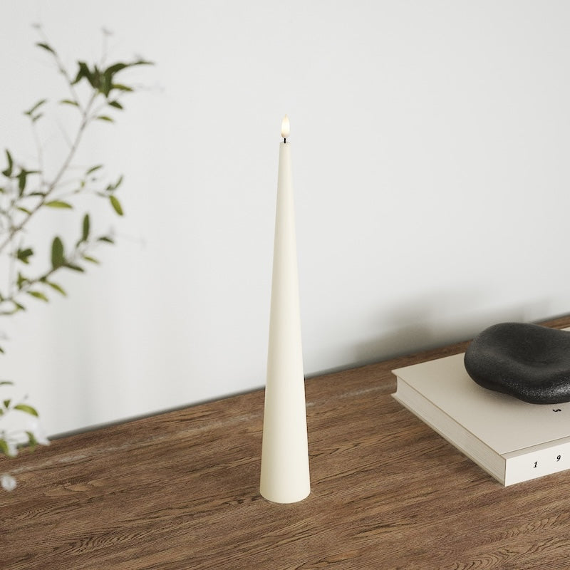 Deluxe Homeart Φωτιστικό κώνου D 5 x Υ 38 cm Κρεμ