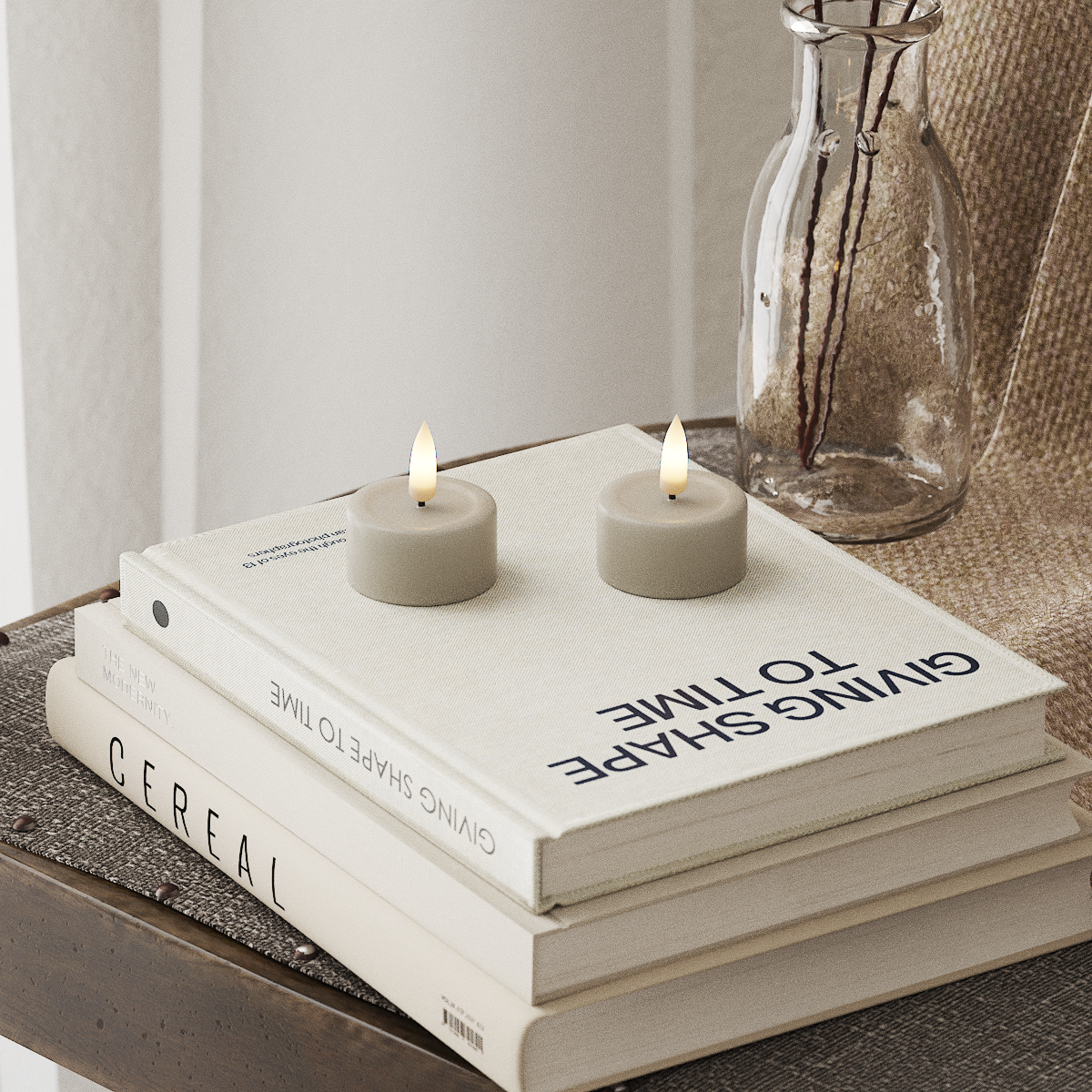 Deluxe Homeart LED čajová svíčka 2ks. Písková LED čajová svíčka 4