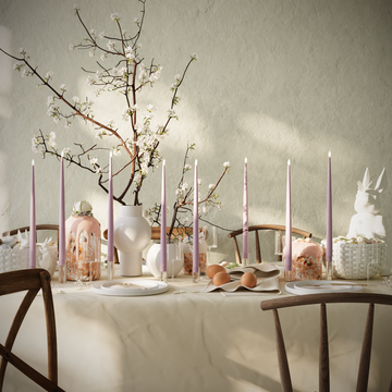 Deluxe Homeart LED Kertelys pakke - Lyslilla - 8 stk 38 cm kertelys pakke 1