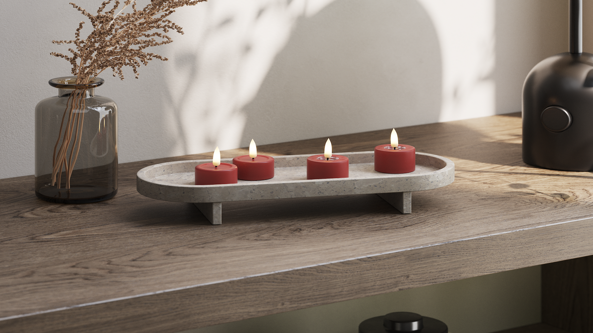 LED de vida real Vela de chá Com design wetlook ™