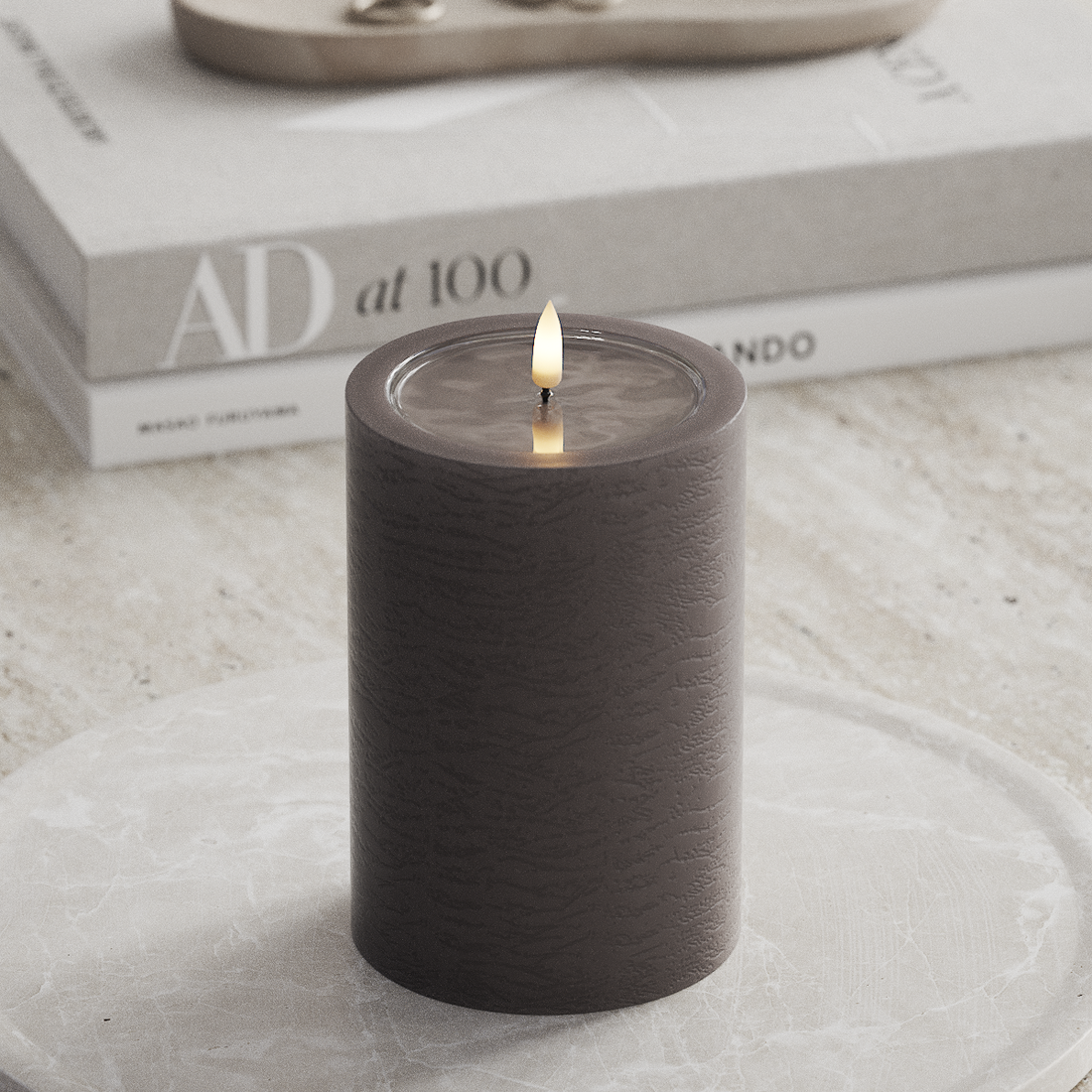 Deluxe Homeart Unique Φωτιστικό μπλοκ LED D 10 x 15 cm Μόκα unique φως μπλοκ 3