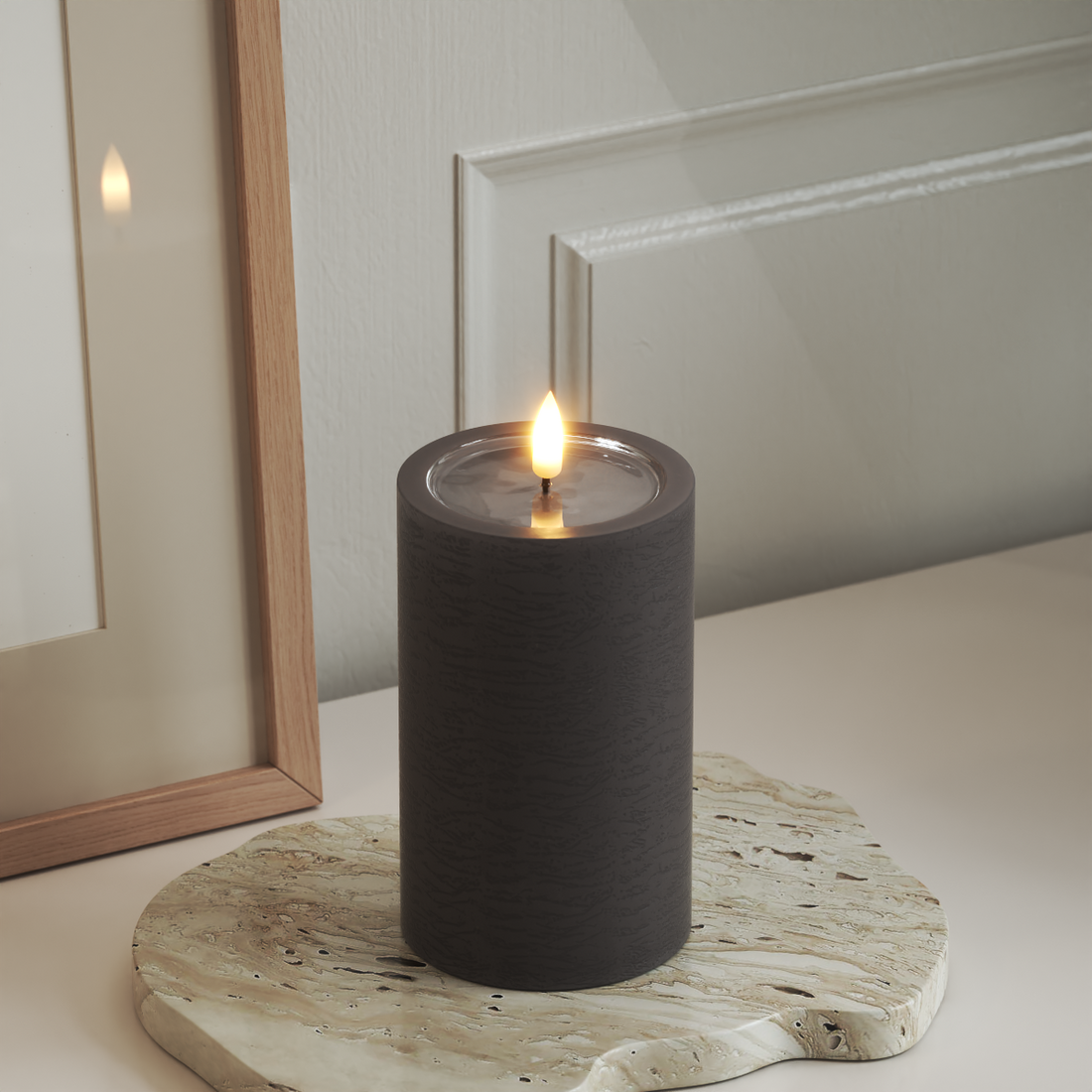 Deluxe Homeart Unique Φωτιστικό μπλοκ LED D 7,5 x 12,5 cm Μόκα unique φως μπλοκ 3