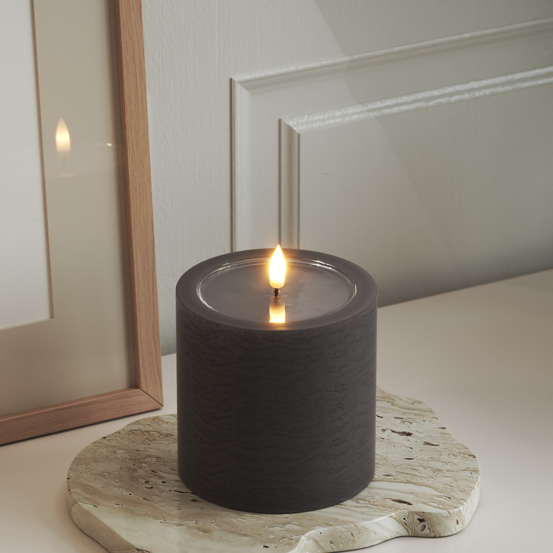 Deluxe Homeart Unique Φωτιστικό μπλοκ LED D 10 x 10 cm Μόκα unique φως μπλοκ 3