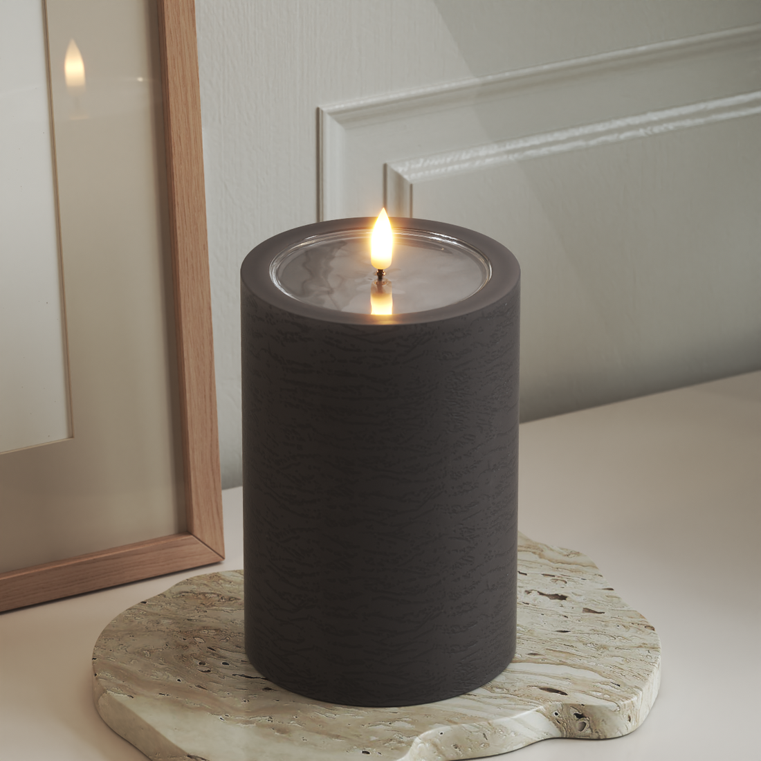 Deluxe Homeart Unique Φωτιστικό μπλοκ LED D 10 x 15 cm Μόκα unique φως μπλοκ 3