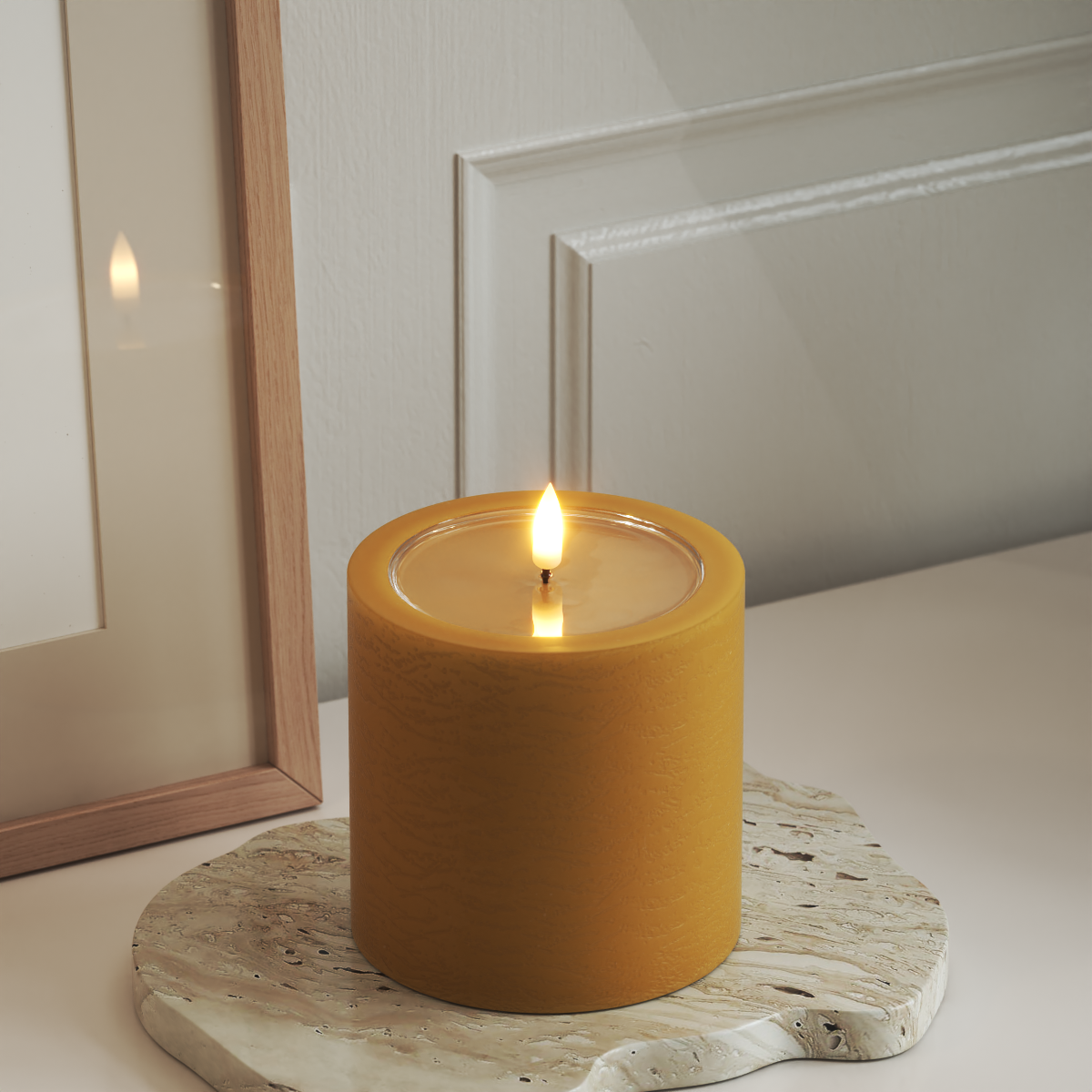 Deluxe Homeart Unique LED plokkvalgusti D 10 x 10 cm Karri unique plokk tuli 3