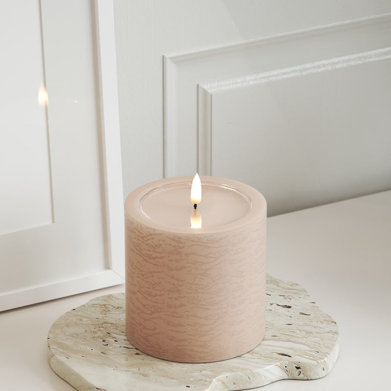 Unique Candles Unique LED Pylväskynttilä D 10 x 10 cm Vaaleanpunainen