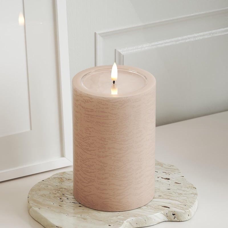 Unique Candles Unique LED Pylväskynttilä D 10 x 15 cm Vaaleanpunainen