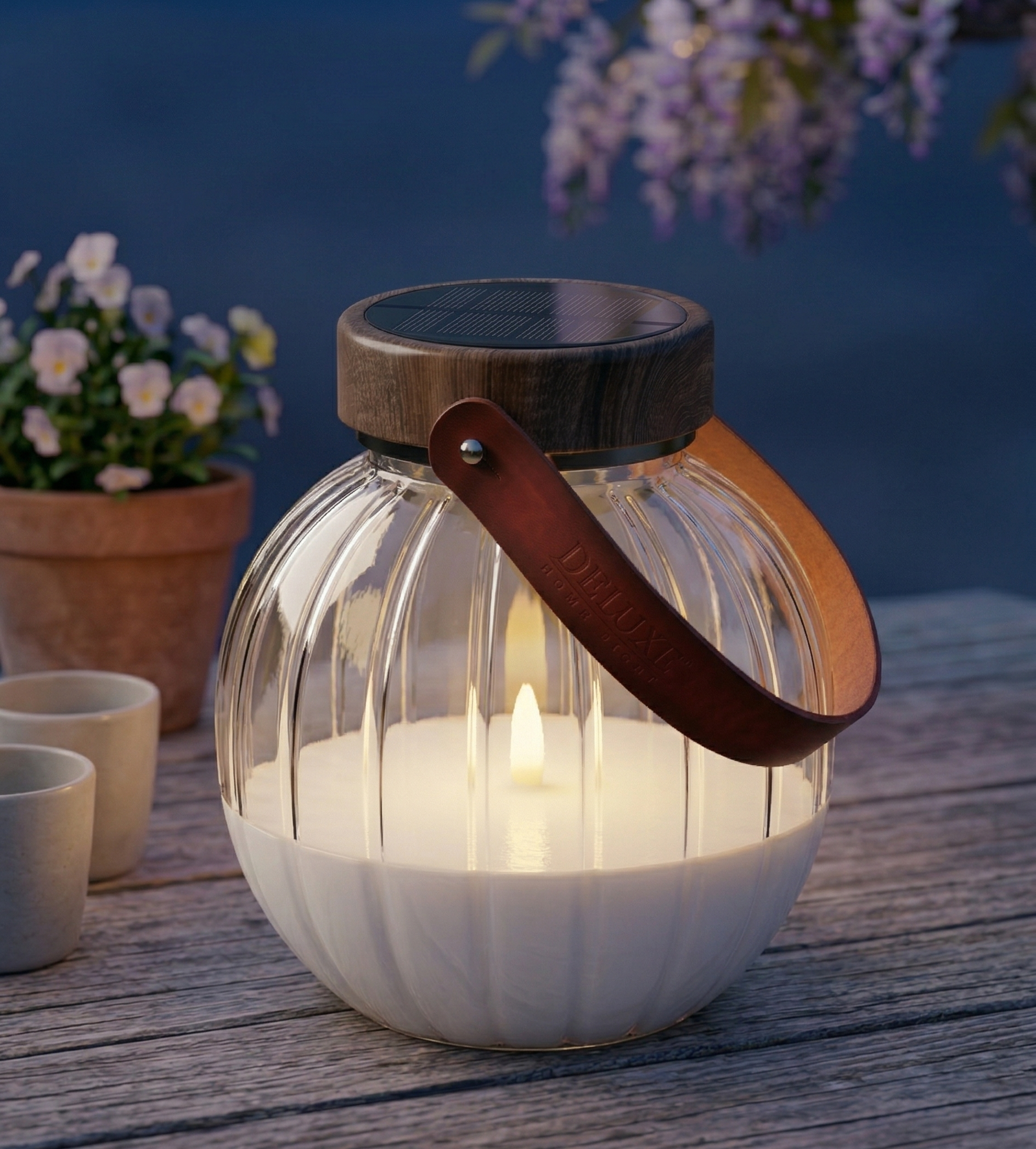 LED Glaslykt 20 cm